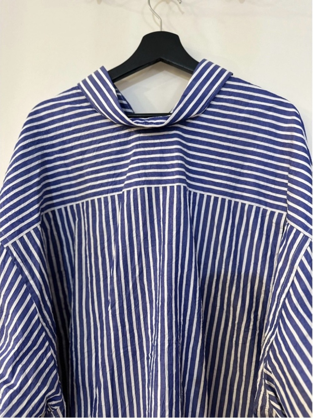 NWT Balenciaga Unisex Oversized Stripped Poplin Shirt Runway Size 3 $1,350 Auth - Picture 8 of 12